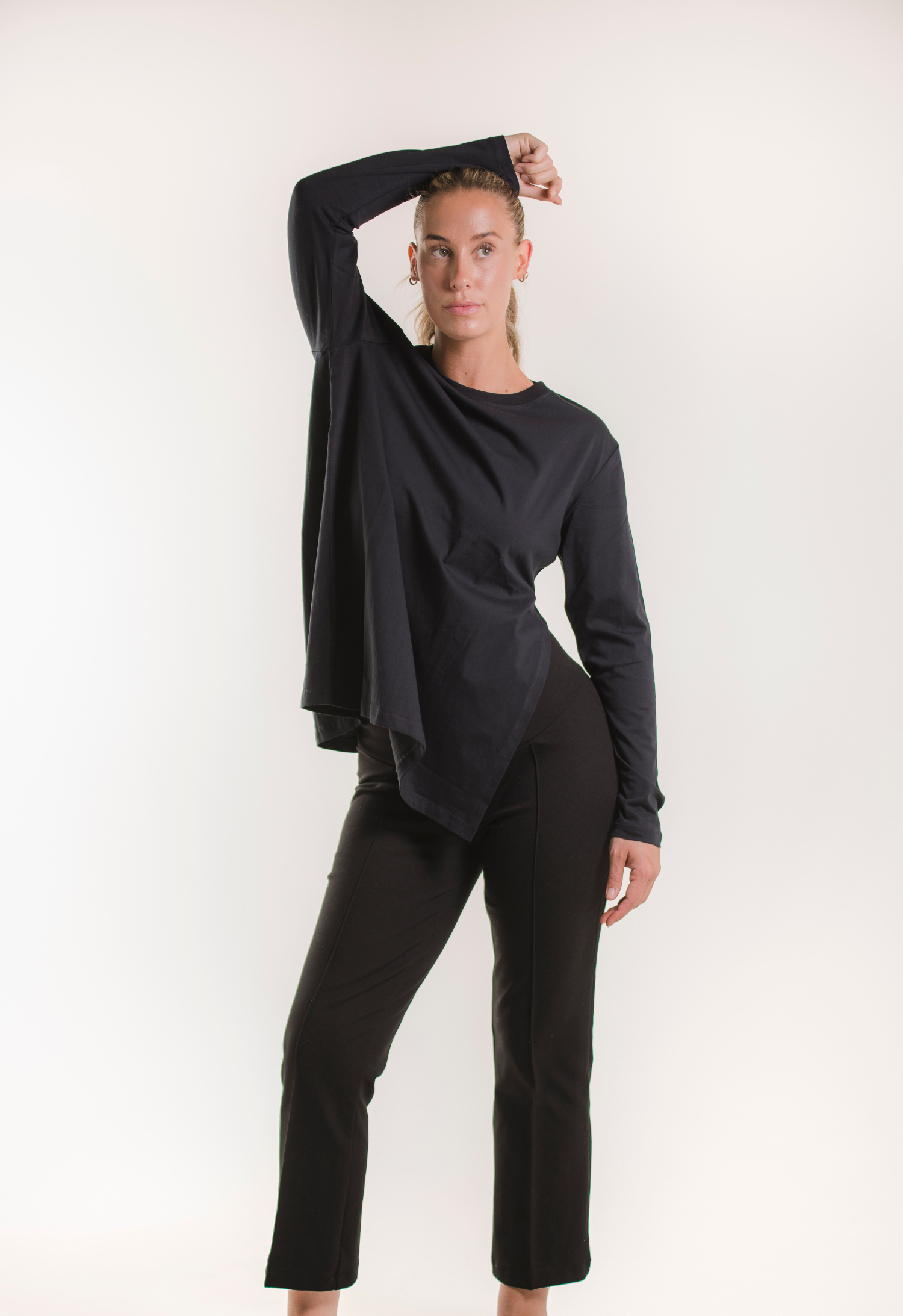 Long-sleeved maternity t-shirt - Black
